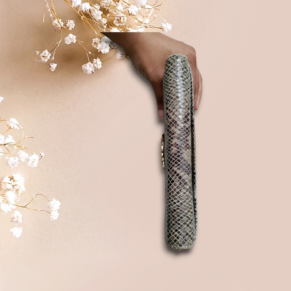 Michael Kors White/Brown Python Embossed Wallet - image 5